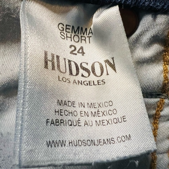 HUDSON WOMENS GEMMA SHORTS DENIM CUTOFF 5 POCKET SIZE 24 - Picture 3 of 10